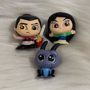 Disney Doorables Mulan, Li Shang, Cri-Kee Figures
